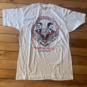 Vintage Clinton Gore Shirt Men L Single Stitch Inauguration Day 1993 Made in USA